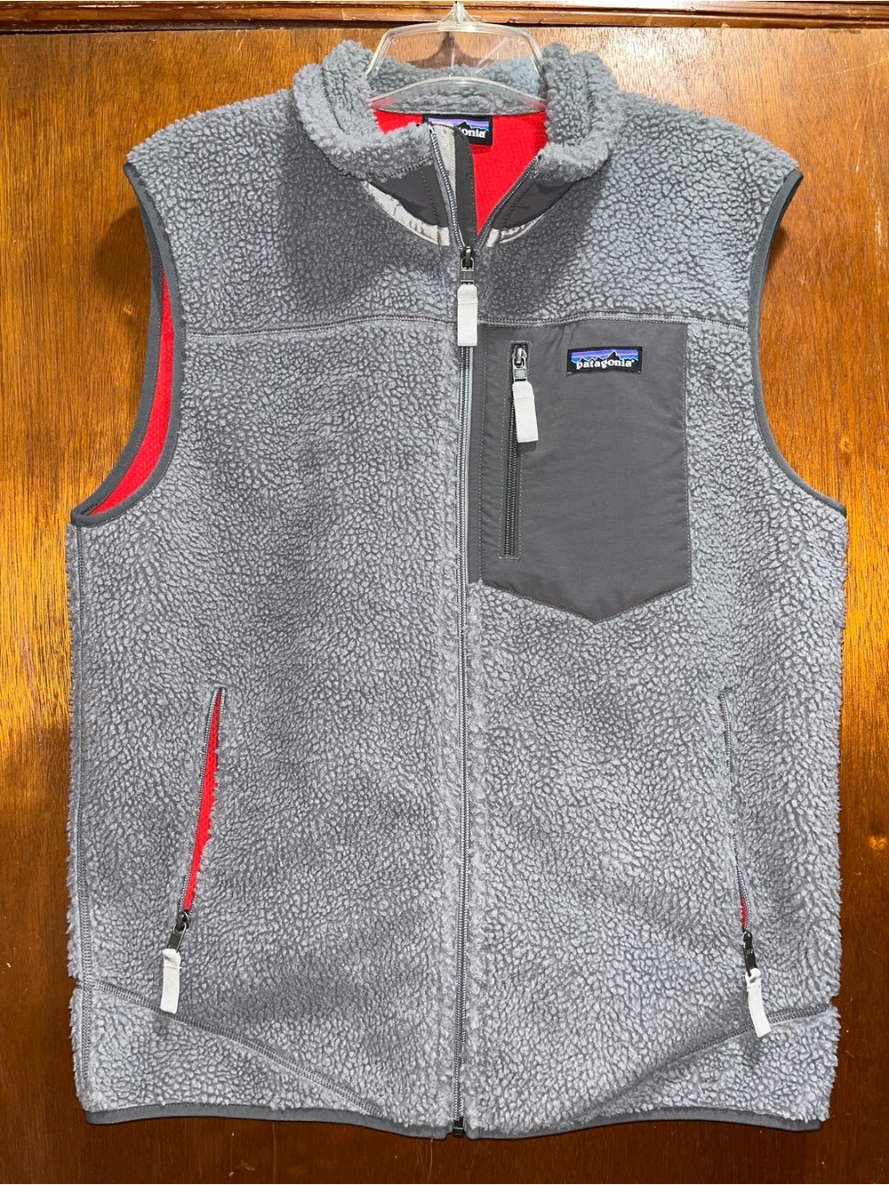 PATAGONIA VTG Retro X
Fleece Vest Jacket Gray Red Men's L Gorpcore Deep Pile